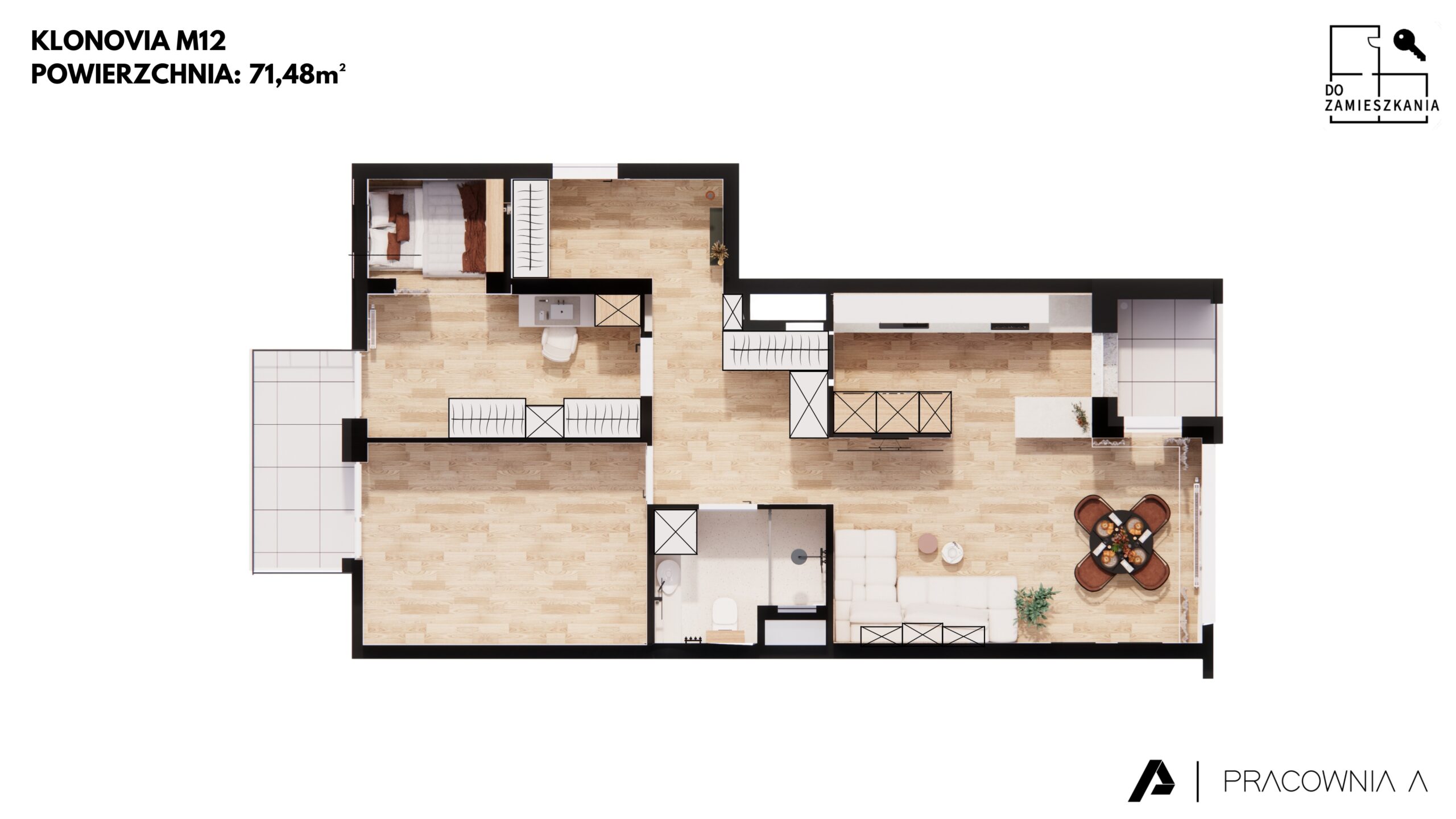 Klonovia M12 rzut z góry