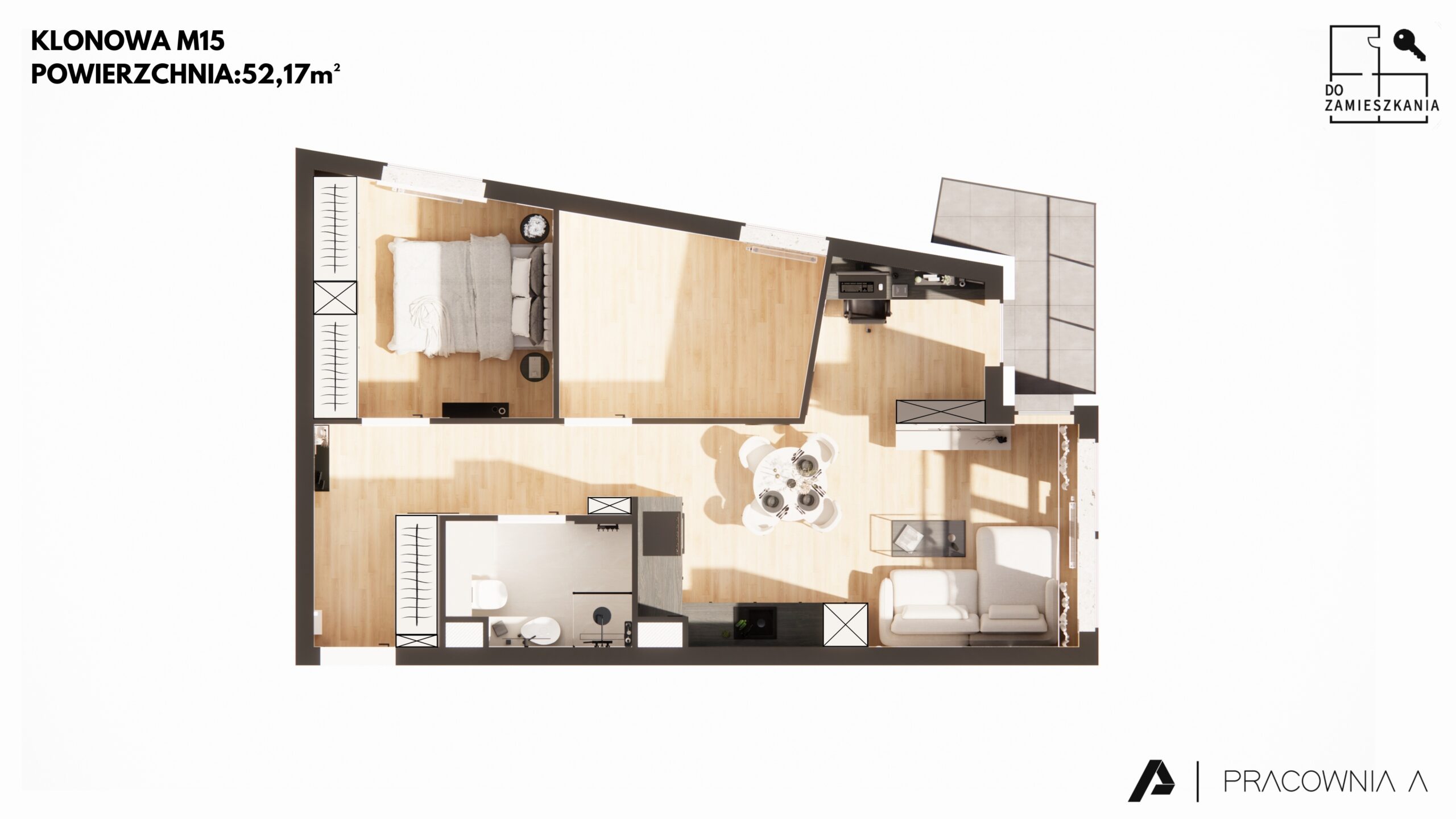 Klonovia M15 rzut z góry