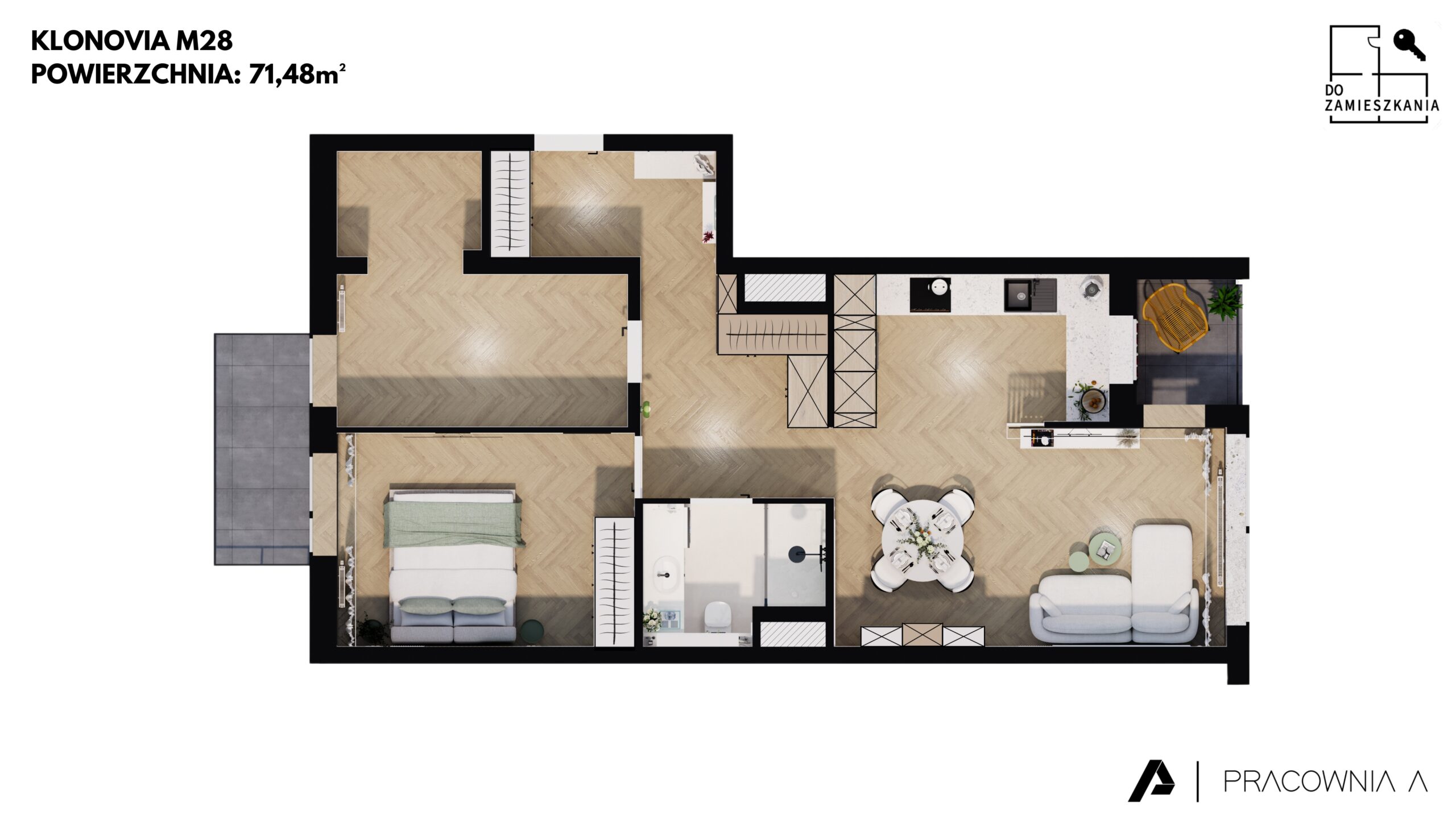 Klonovia M28 rzut z góry