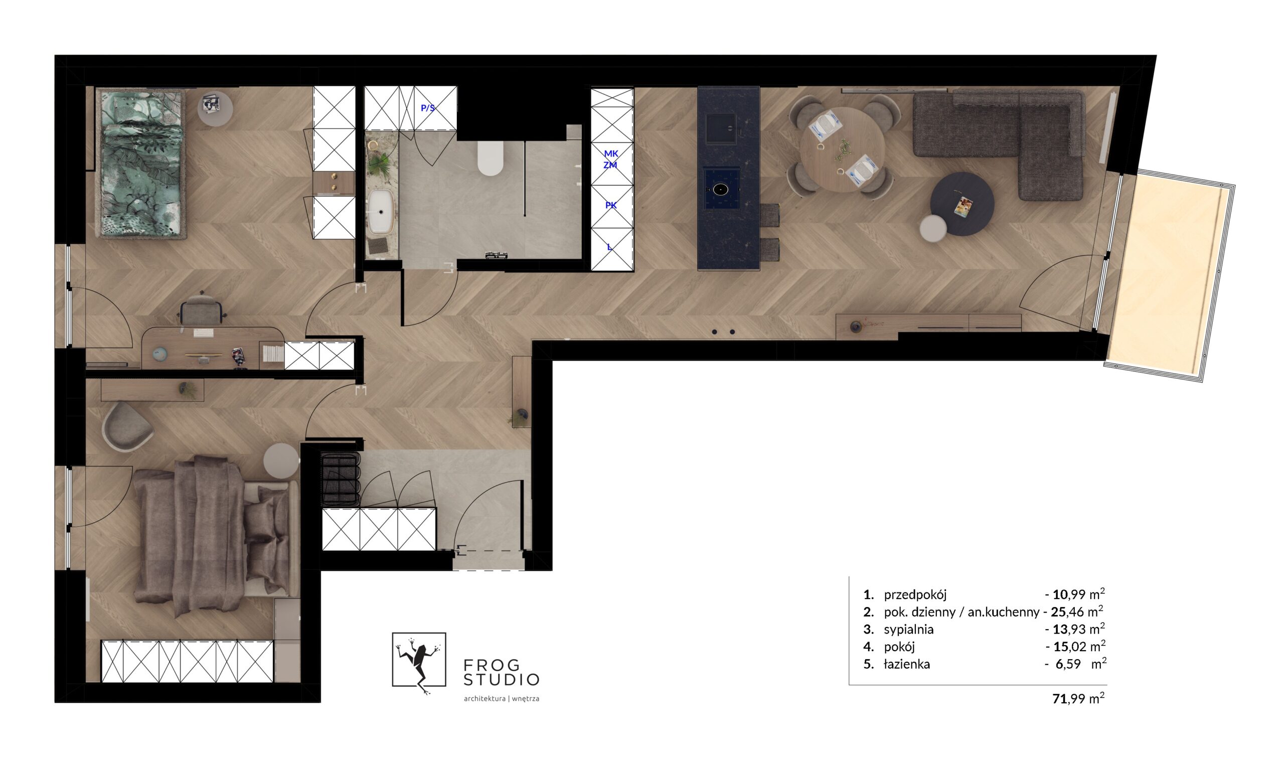 Klonovia M7 Rzut z góry